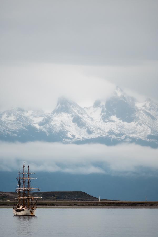 Boat with Mountains